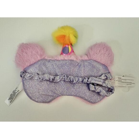 Claire’s Purple Birthday Hat Bear Sparkle Girls  Sleeping Eye Mask - Picture 4 of 4